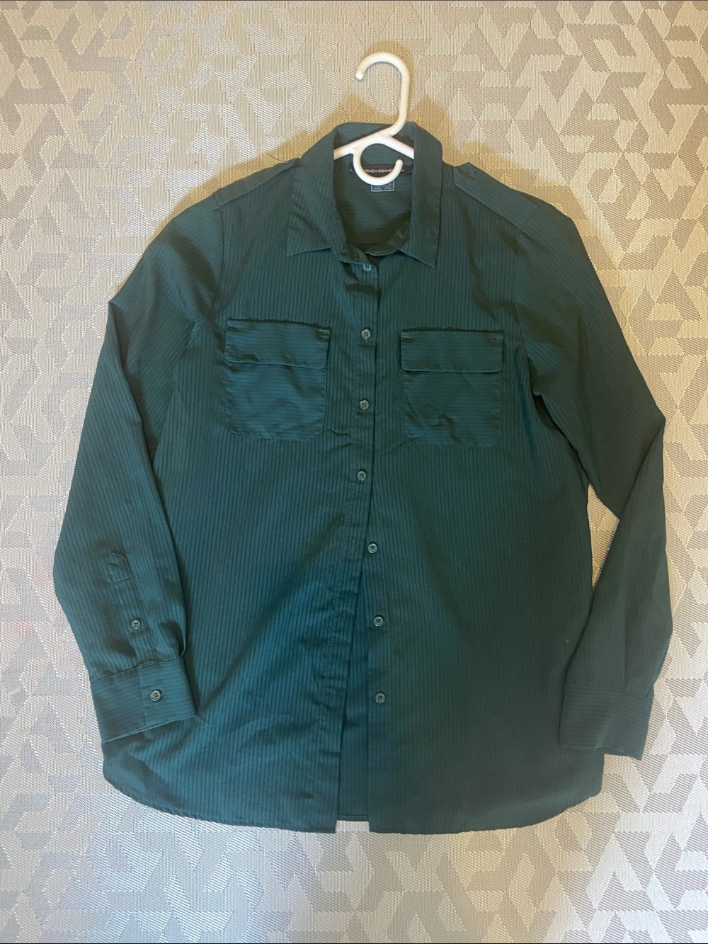 Dark Green French Connection Button-Up Shirt